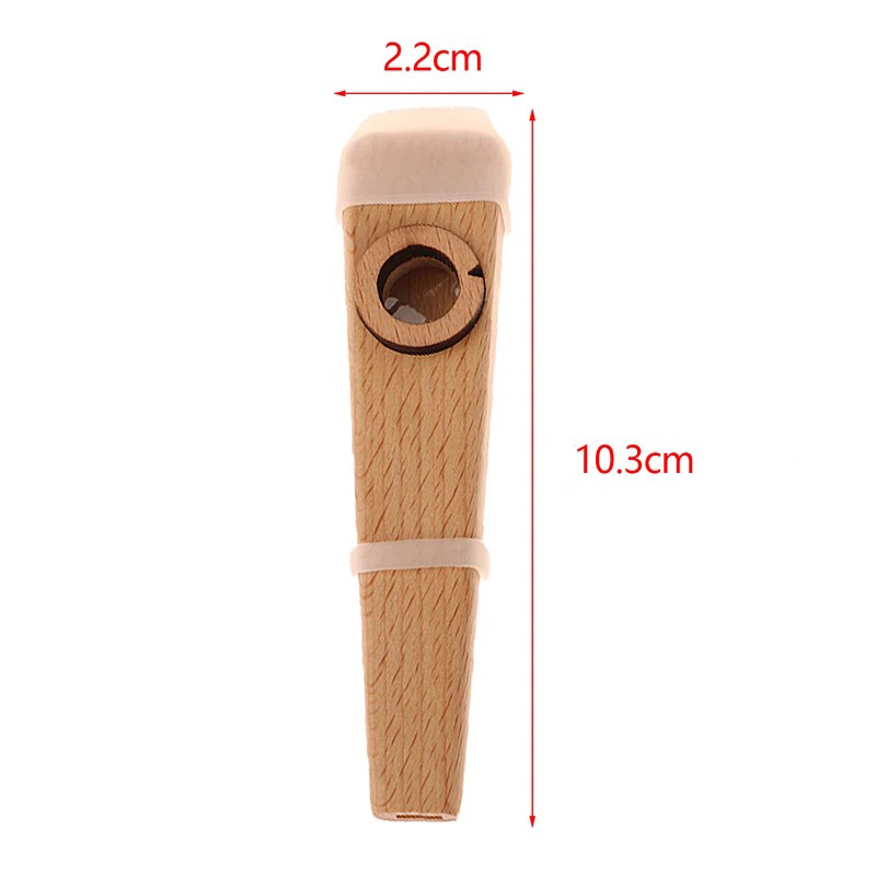 Dimensioni Kazoo Acustico in Legno Naturale - Design Classico e Suono Autentico - Completo!