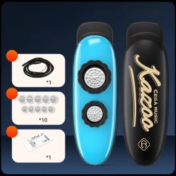 Tubo Kazoo Bivibrato Unico con Doppia Risonanza (Suono Ricco e Vibrante) - ideale per appassionati Colore blu