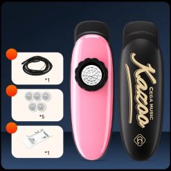 Kazoo Classico Tubo Unico con Suono Puro (Suono Chiaro e Minimalista) - ideale per principianti Colore Rosa