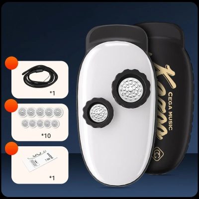 DuoTone Kazoo a Doppio Tubo con Armonia Incrociata (Suono Potente e Risonante) - ideale per Professionisti e Registrazioni Colore Bianco