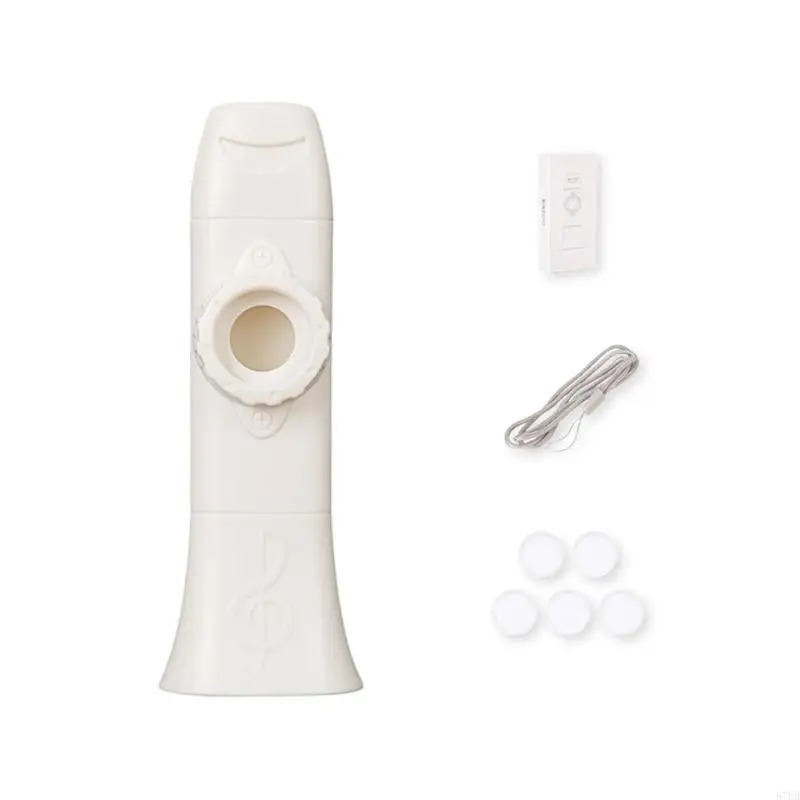 Musicista Kazoo Soffia Divertimento Multicolore Colore Bianco