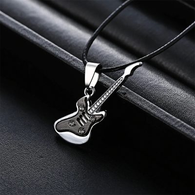 Magnifico Pendente Chitarra Rock 'Crystal Jam' - colori Argento