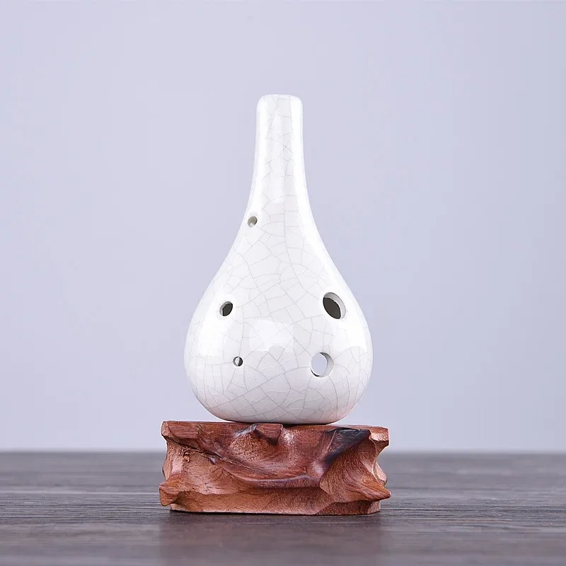 Ocarina Goccia di Ceramica - Suono Zen Elegante Colore Bianco