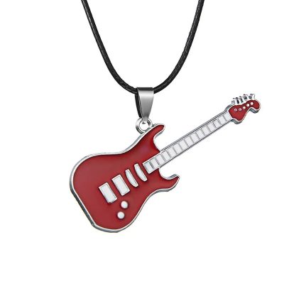 Ciondolo Chitarra Rock 'Doppio Solo' di Colore Rosso