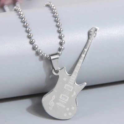 Ciondolo Chitarra Rock 'Metal Symphony' Colore Argento