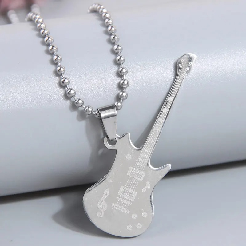 Ciondolo Chitarra Rock 'Metal Symphony' Colore Argento