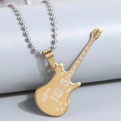 Ciondolo Chitarra Rock 'Metal Symphony' Colore Oro