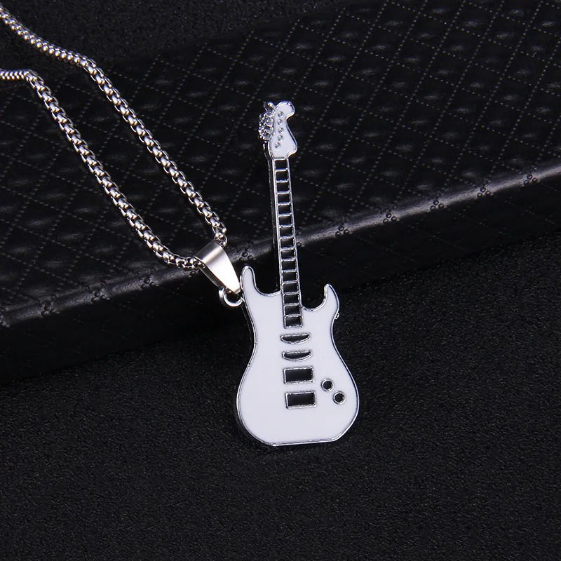 Ciondolo Chitarra Rock Strat'Color di colore Bianco