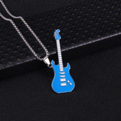 Ciondolo Chitarra Rock Strat'Color di colore Blu
