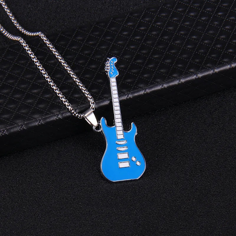 Ciondolo Chitarra Rock Strat'Color di colore Blu