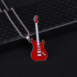 Ciondolo Chitarra Rock Strat'Color di colore Rosso