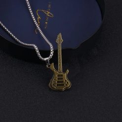 Pendente Chitarra Rock - Vibrazione Vintage in Bronzo