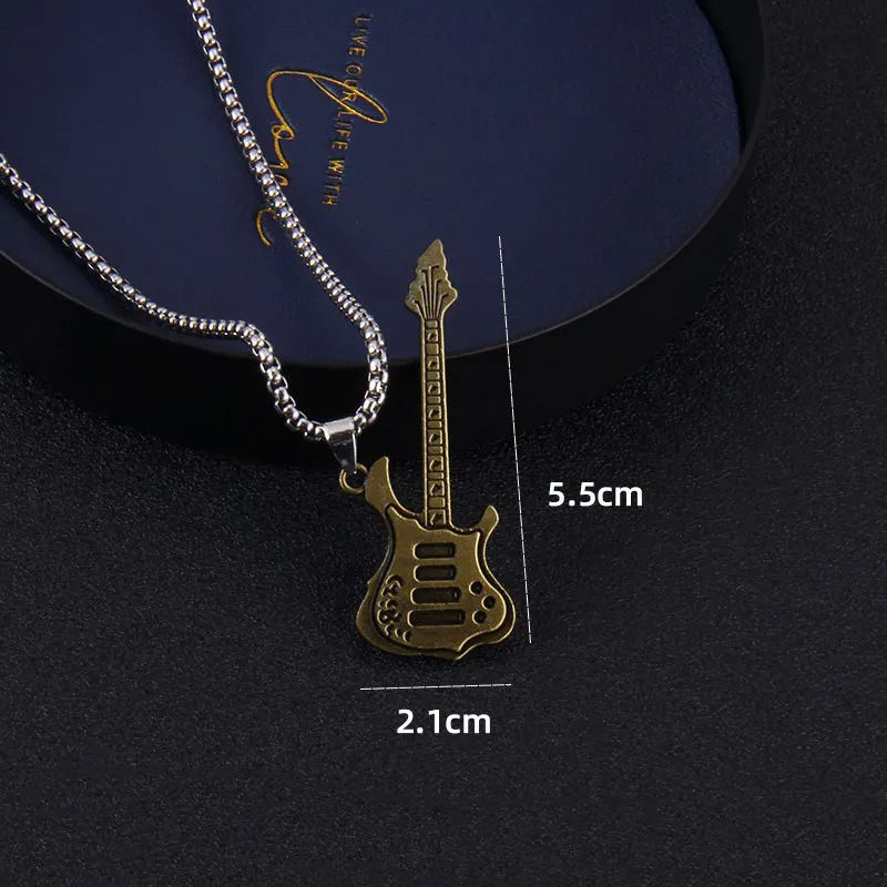 Dimensioni Pendente Chitarra Rock - Bronzo Stile Vintage