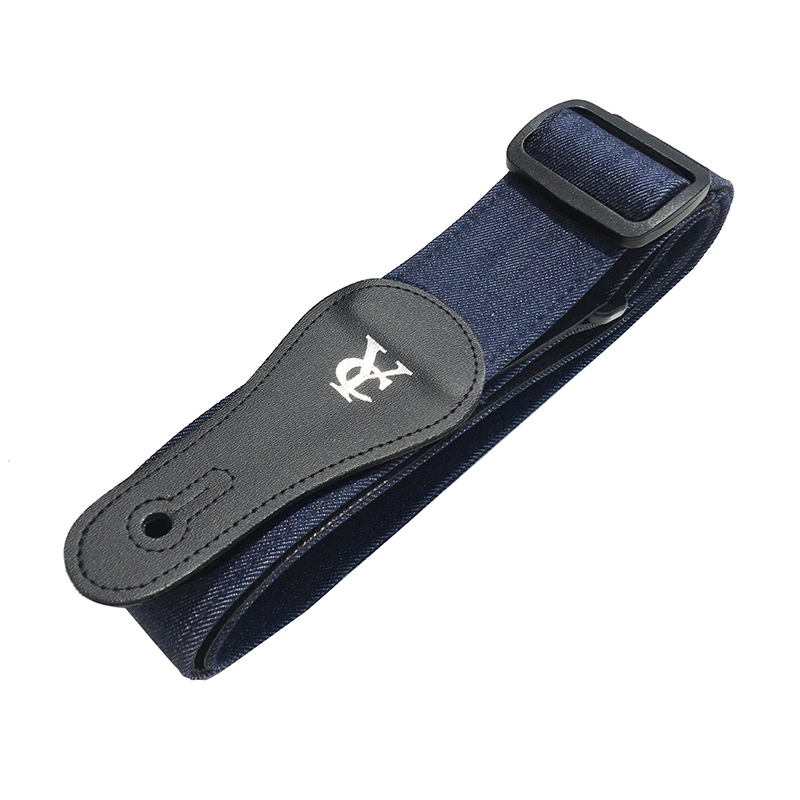 Cinghia per Chitarra in Denim - Blu Indaco Grezzo