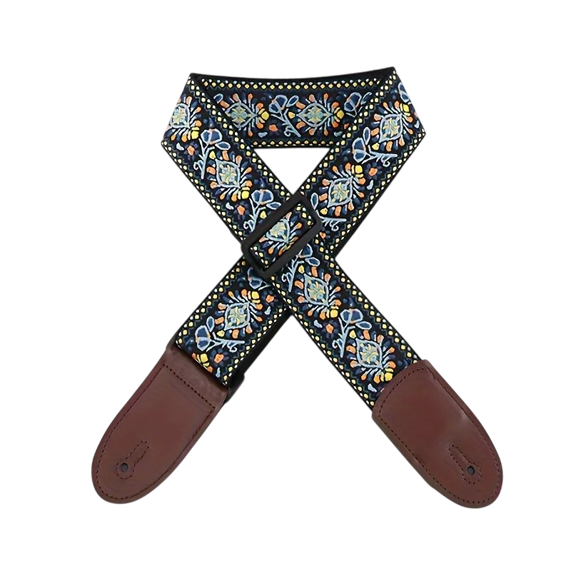 Cinghia per chitarra - Vintage Blu Bohemien