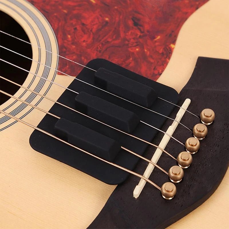 Chitarra Acustica Silenziosa, Sordina in Silicone, Tappetino Flessibile per Riduzione del Rumore