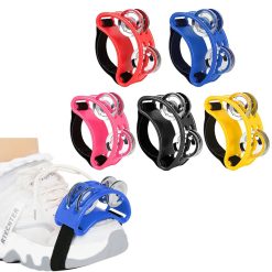 Tamburello a Piede per Musicista - Accessorio Percussione Battito Jingle Multicolore con il Piede