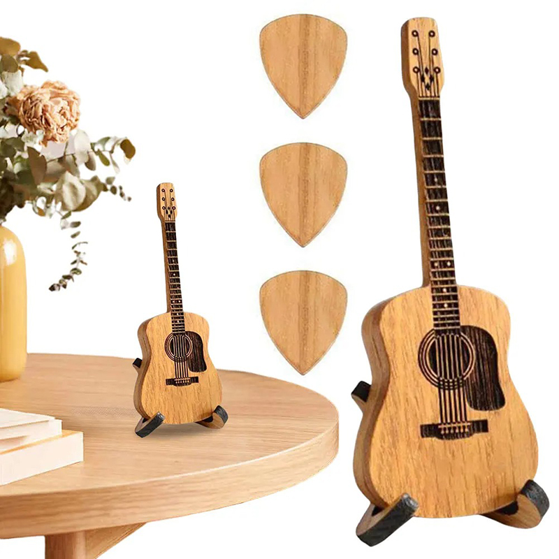 Avant Scatola di plettri per chitarra acustica in legno Cuore del Liutaio