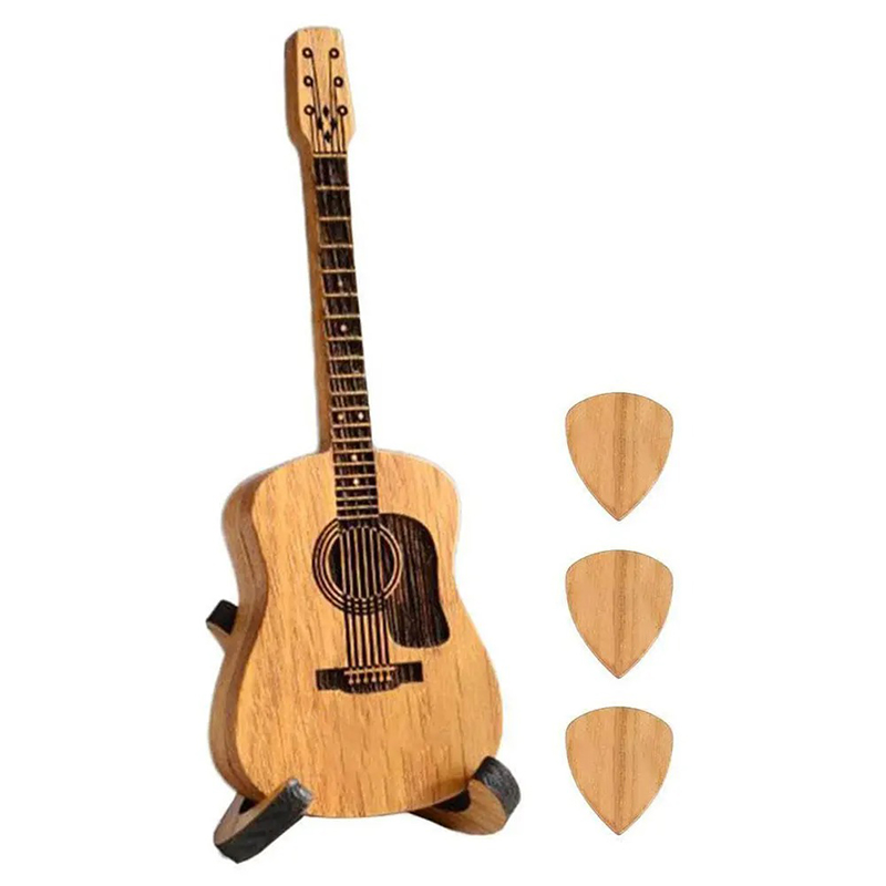 Scatola di plettri per chitarra acustica - in legno Cuore del Liutaio