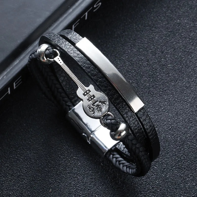 Braccialetto chitarra Nashville di colore nero