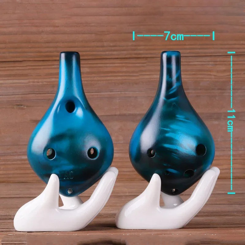 Dimensioni Ocarina Ceramica - Stile Strawfire 6 Fori Tono C Colore