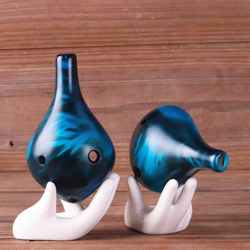 Ocarina in ceramica stile Strawfire a 6 fori tonalità Do colore
