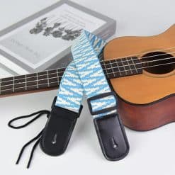 Cinghia per Ukulele con Grafica Blu Azurro