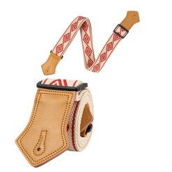 Cinghia per Chitarra Vintage Labirinto Rosso