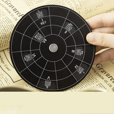 Avant Cercle degli Accordi di Chitarra Nero Visuale & Armonia - Ruota degli intervalli con Diagrammi di Accordi