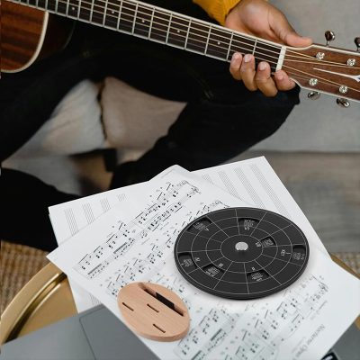 Cerchio - Accordi di Chitarra Neri Visivi & Armonia - Ruota degli intervalli con Diagrammi di Accordi