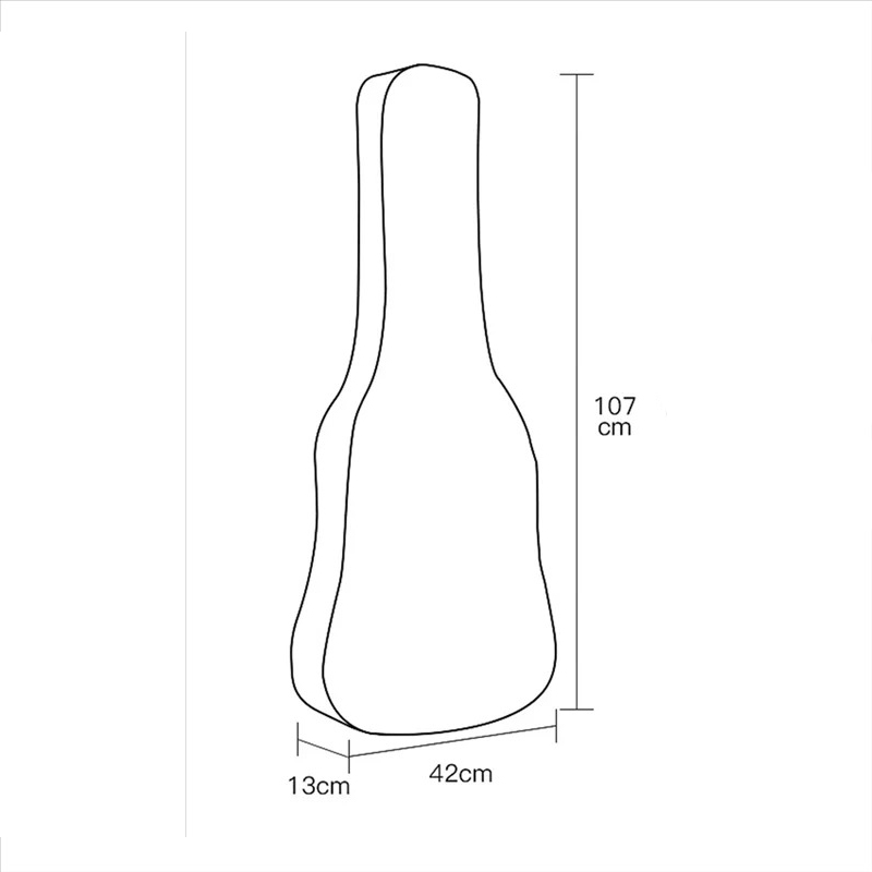 Dimensioni Custodia Trasparente Anti-Polvere e Impermeabile per Chitarra - PVC Resistente 4041 pollici
