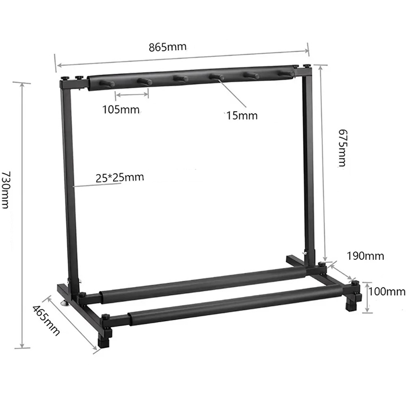 Dimensioni Stand Chitarra da Collezione 5