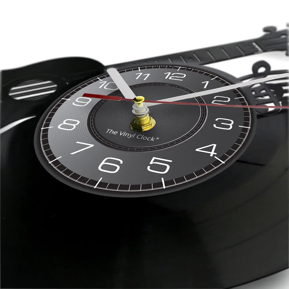 Magnifica Orologio Chitarra Acustica Melodia del Vinile