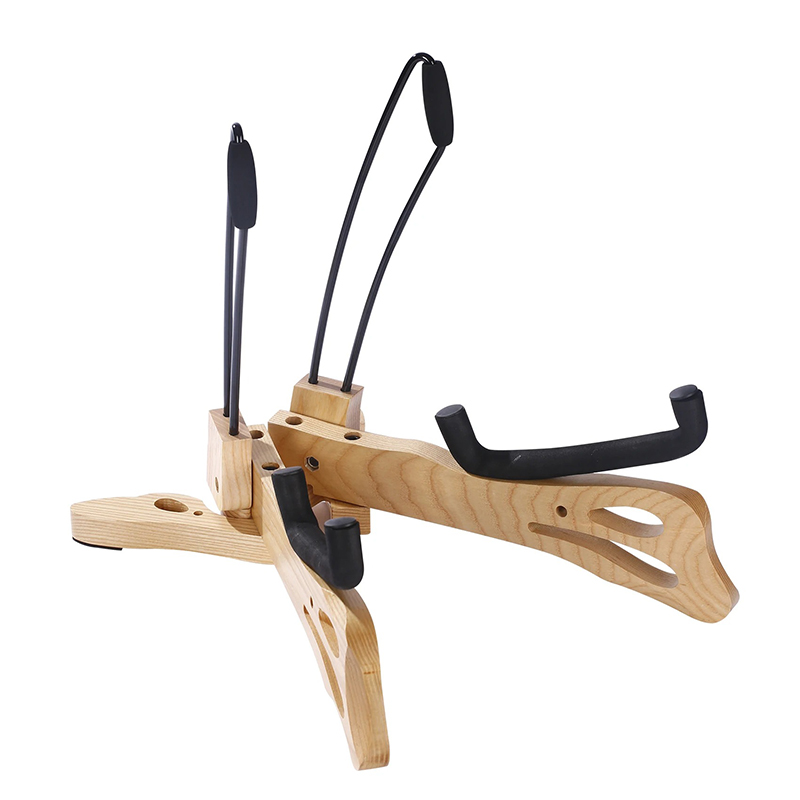 Supporto per Chitarra in Legno Massello - Design Articolato di Lusso & Ultra-Stabile Modello 1