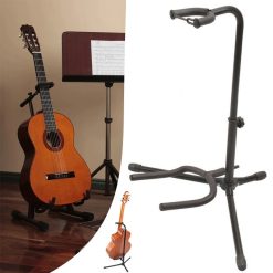 Porta Chitarra Regolabile con Gancio Antiscivolo - Supporto Universale per Chitarra, Banjo & Viola