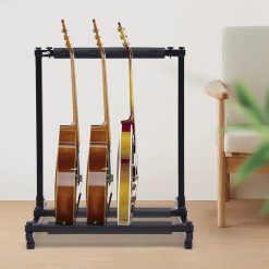 Supporto Muro per Chitarra in Legno - Gancio Pivotante con Base Vintage & Imbottitura Protettiva