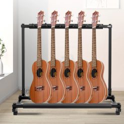Supporto per Chitarre Multiposizione in Metallo - 5 Strumenti con Ripiano Morbido Antigraffio