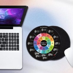 Tappetino per Mouse Musicale Cerchio delle Quinte Colorato - Antiscivolo & Ispirante per Musicisti
