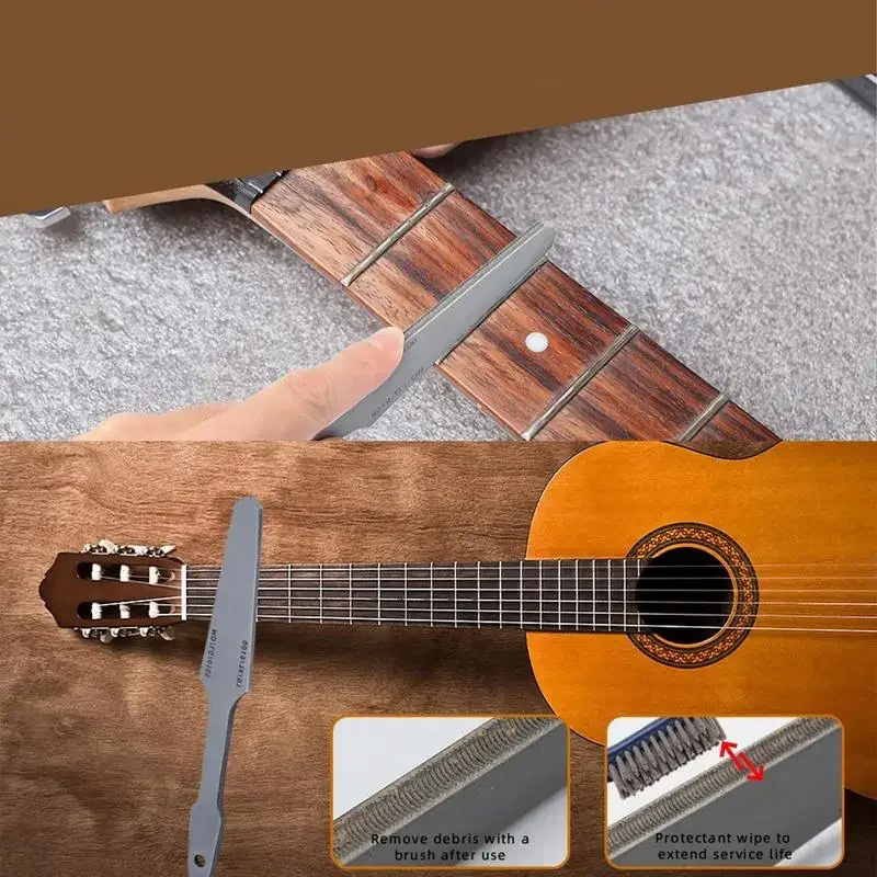 Vista frontale della Lima per Incoronamento Frettes di Chitarra (Multi-Profili)