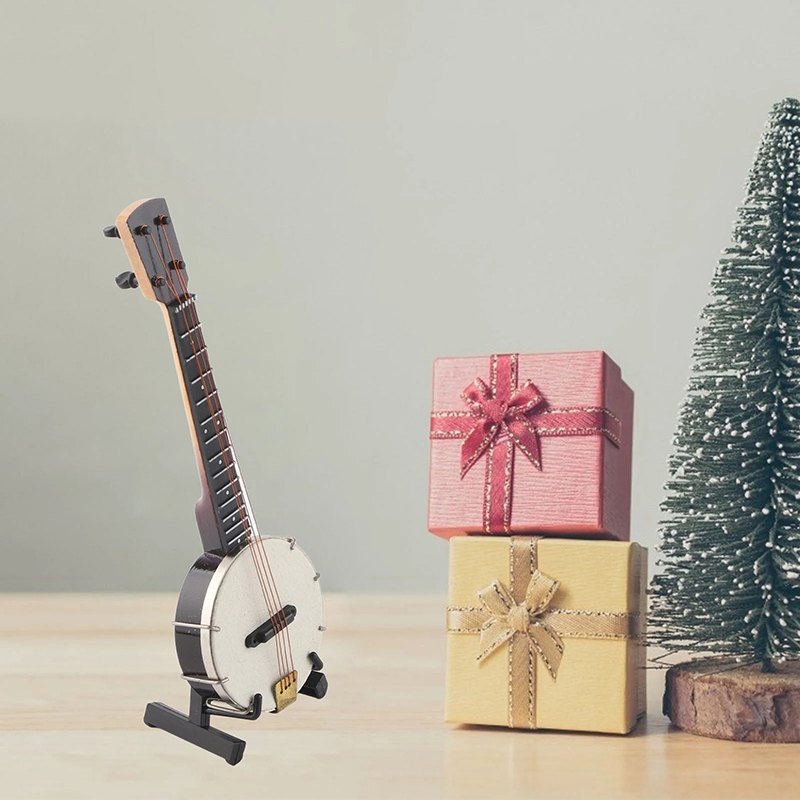 Miniatura di Banjo da Collezione - Modello Folk Classico - 14,5 cm