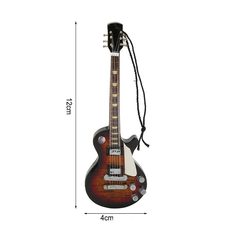 Dimensioni Mini Chitarra Elettrica da Collezione - Modello Classic Sunburst
