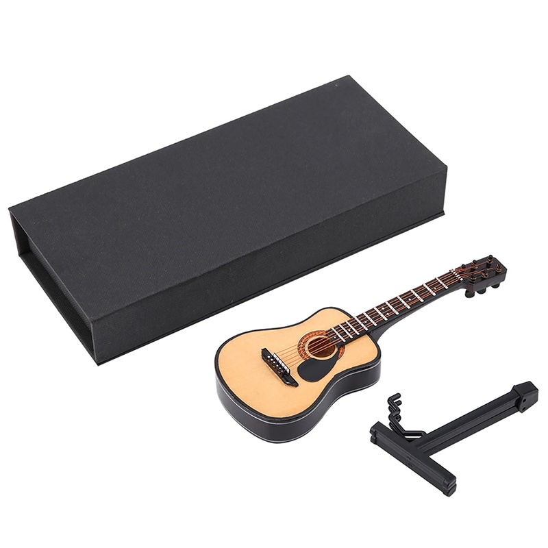Chitarra Acustica in Miniatura - Modello Classico Naturale 15 cm Modello 2