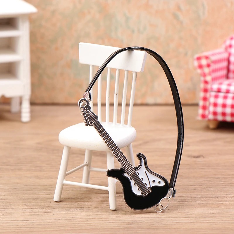 Chitarra Miniatura da Collezione Rock Legend di Colore Nero