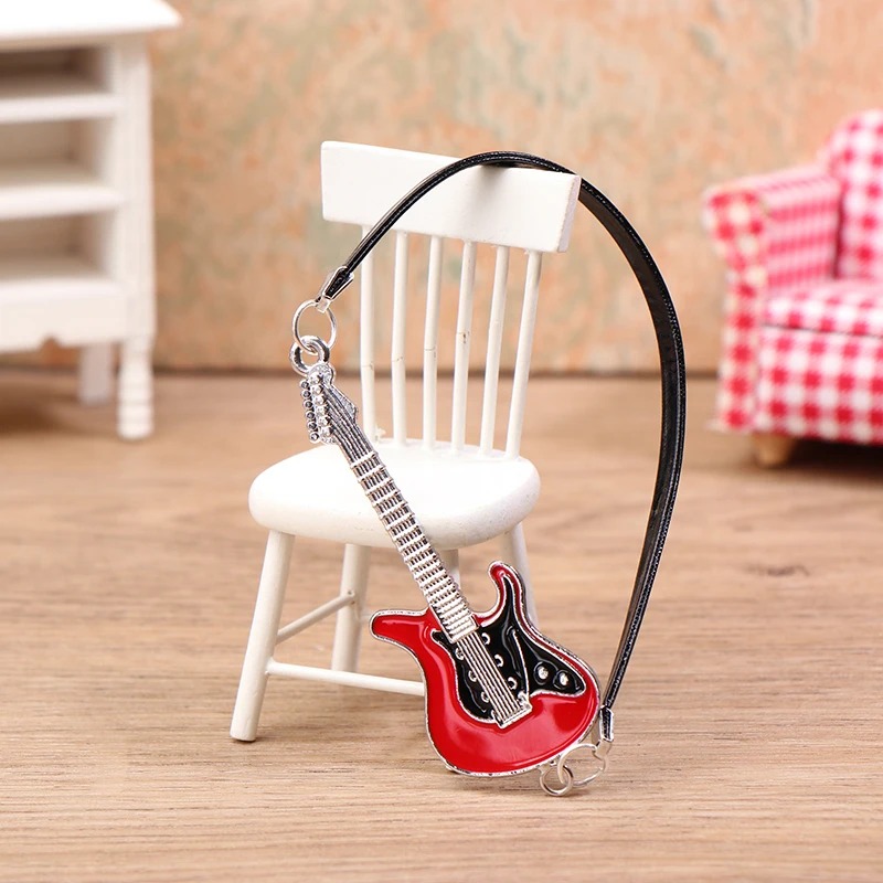 Chitarra Miniatura da Collezione Rock Legend di Colore Rosso