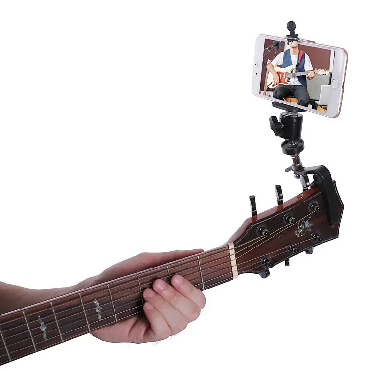 Magnifico Supporto Smartphone per Musicista - Morsetto Supporto Smartphone Music-Clip 360