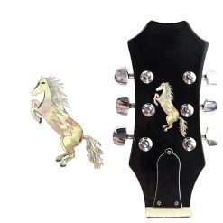 Autocollant de Tête - de Guitare Cheval Sauvage - Motif Nacré 38×47 mm