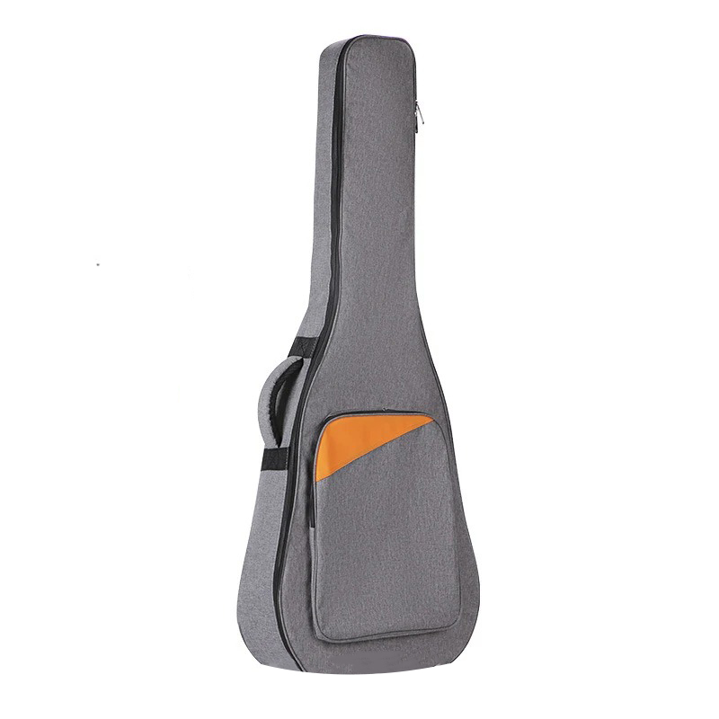 Housse Guitare Acoustique Tissu Chiné 40-41 Pouces, Gig Bag Rembourré Sac à Dos, Housse FolkDreadnought Couleur Orange