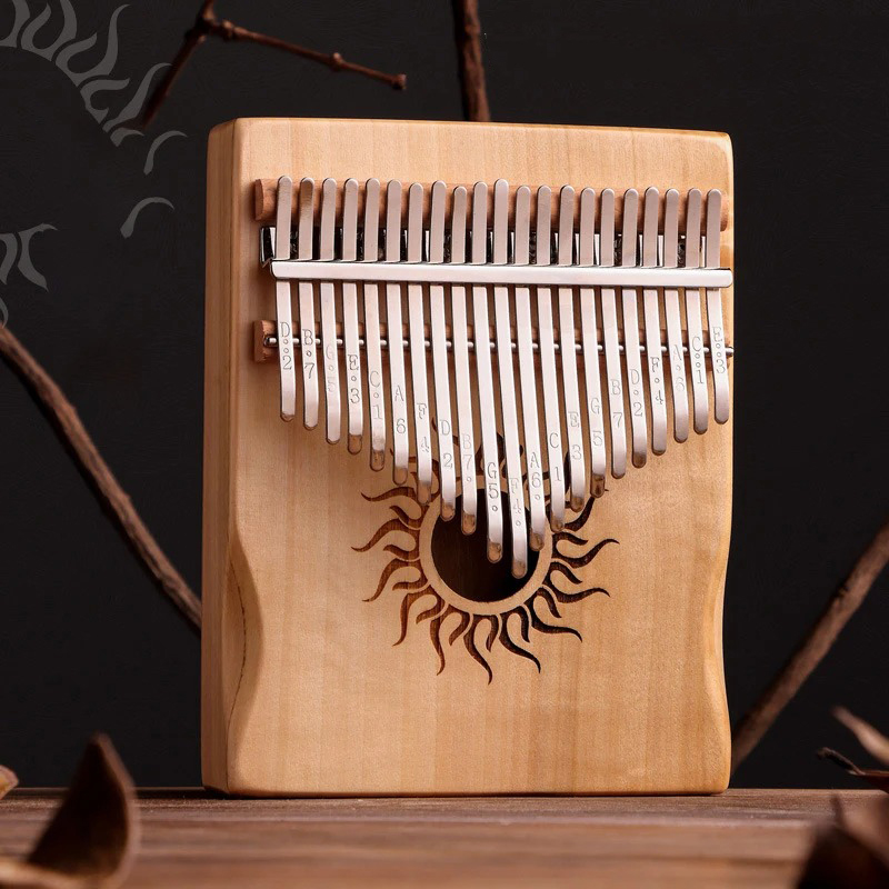 Kalimba 21 Lames “Soleil du Crépuscule” Couleur Beige
