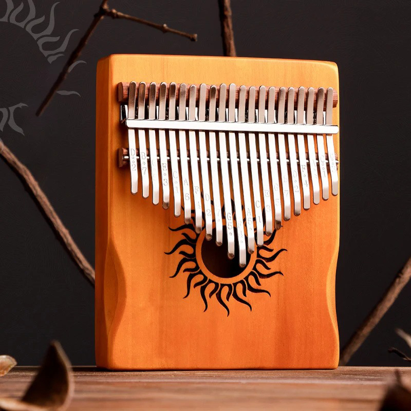 Kalimba 21 Lames “Soleil du Crépuscule” Couleur Orange