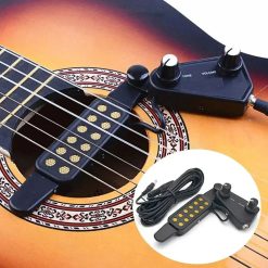 Micro Magnétique pour Guitare Acoustique - 12 Trous avec Réglage Volume & Tonalité